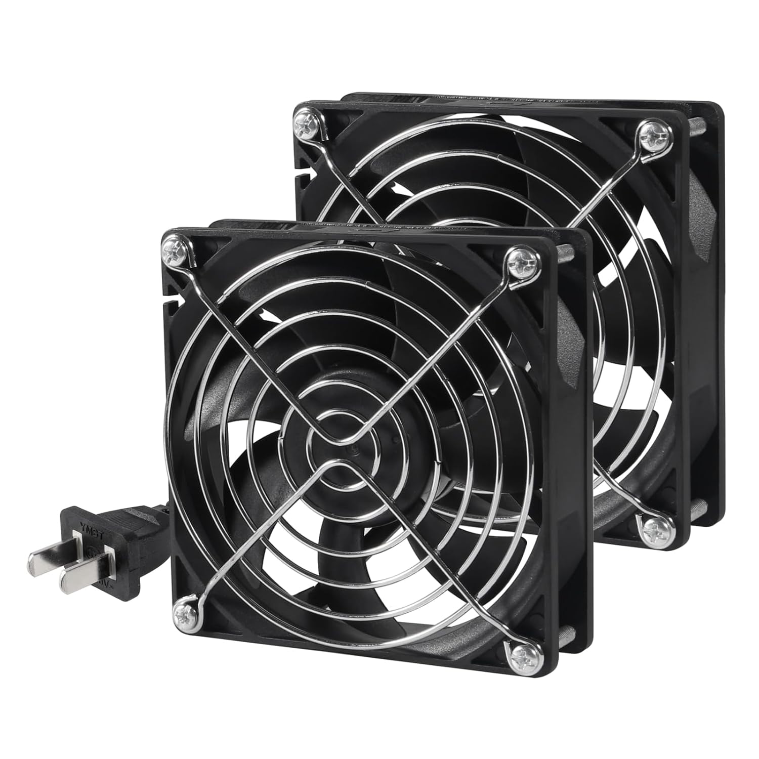 UMLIFE Paquete de 2 ventiladores axiales de alimentación de CA 110 V 120 V 9025 3.543 in x 0.984 in doble bola de metal para proyectos de escape de