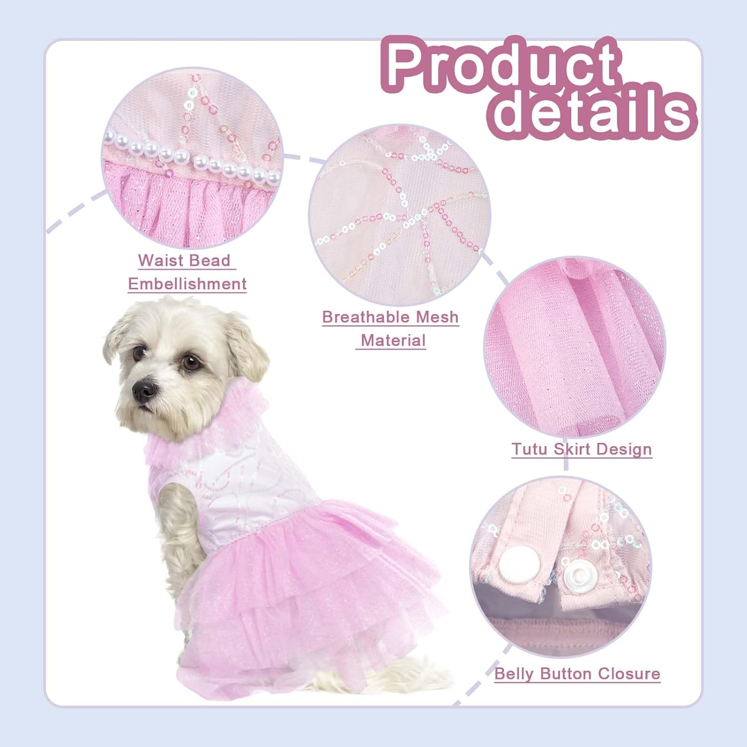 Vestido de boda para perro, vestidos para perro pequeño hembra, vestidos de novia para perrito, vestido de cumpleaños para perro, ropa de cachorro