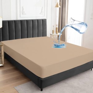 Sufdari Protector de colchón tamaño King, protector de colchón impermeable, funda de colchón estilo sábana bajera con bolsillo profundo de 18 Sufdari Protector de colchón tamaño King, protector de colchón impermeable, funda de colchón estilo sábana bajera con bolsillo profundo de 18