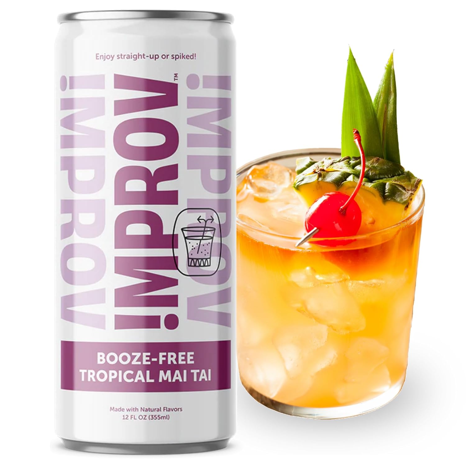 IMPROV Cócteles sin alcohol, bebida sin alcohol de 12 onzas, mezclador de bebidas sin alcohol, vegano, sin gluten, cero prueba (paquete de 4)