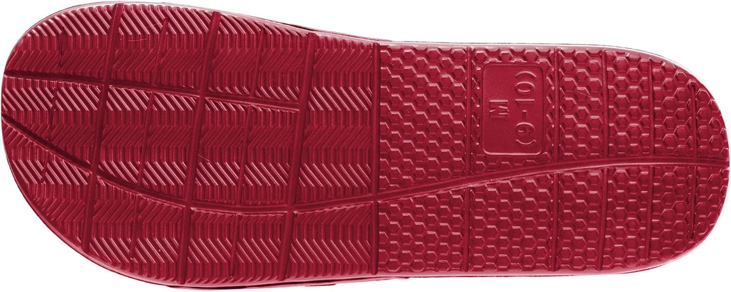 FOCO NCAA Chancletas deportivas de hombre de los Alabama Crimson, chinelas de gel para ducha con logo grande en colores, talla XL (13-14)