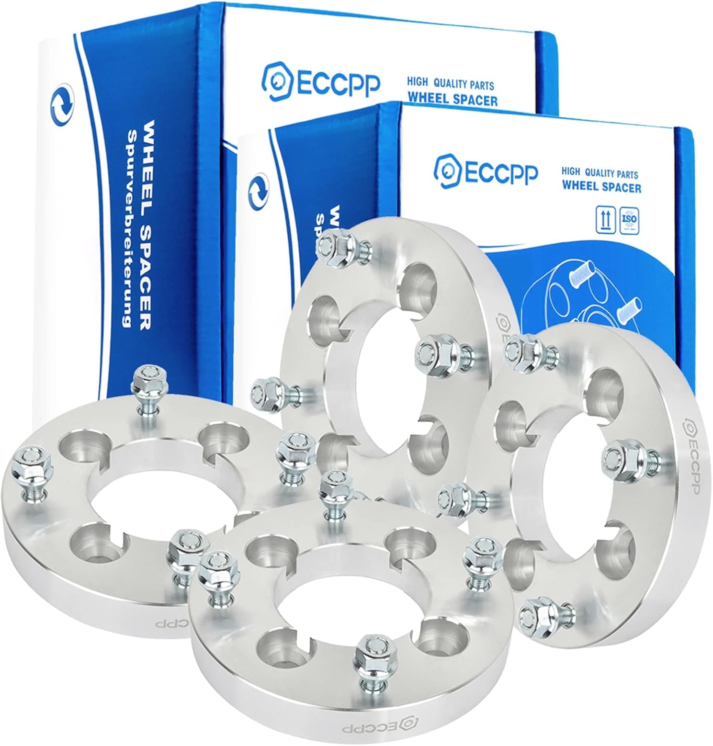 ECCPP 4 adaptadores espaciadores de rueda de 4 lengüetas de 1 pulgada de 4×110 a 4×137 10×1.25 2.913 in compatibles con 2007-2016 para Rancher 420