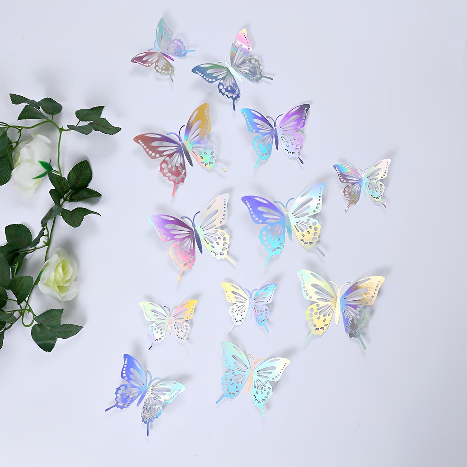 72 piezas de decoración de pared de mariposa 3D en 3 tamaños y 3 estilos, decoraciones de mariposa, decoración de pasteles de cumpleaños,