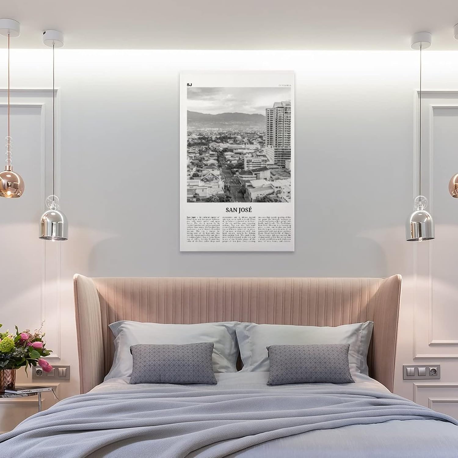 Impresión de San José en blanco y negro de Costa Rica, arte de pared de San José, póster de San José, foto de San José, póster artístico en lienzo
