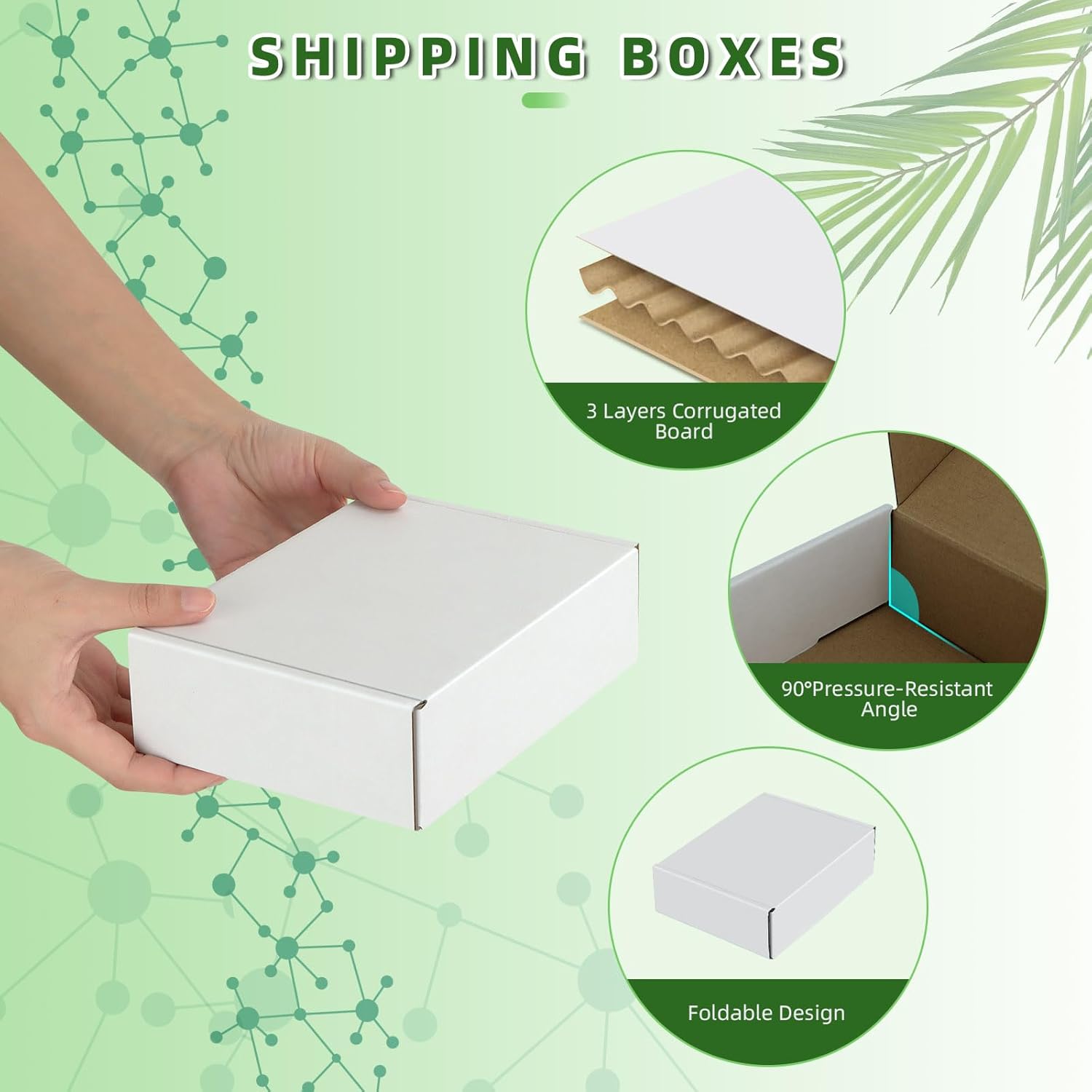 Paquete de 25 cajas de envío de 9 x 6 x 2 pulgadas para pequeñas empresas, cajas de cartón corrugado blanco para envío de correo, cajas de cartón
