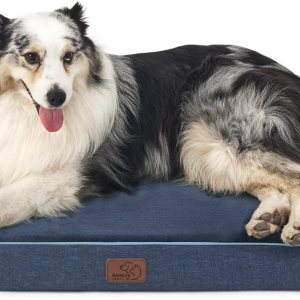 Bedsure Memory Foam Dog Bed for Large Dogs – Orthopedic Waterproof Dog Bed for Crate with Removable Washable Cover and Nonskid Bottom – Plush Bedsure Memory Foam Dog Bed for Large Dogs – Orthopedic Waterproof Dog Bed for Crate with Removable Washable Cover and Nonskid Bottom – Plush