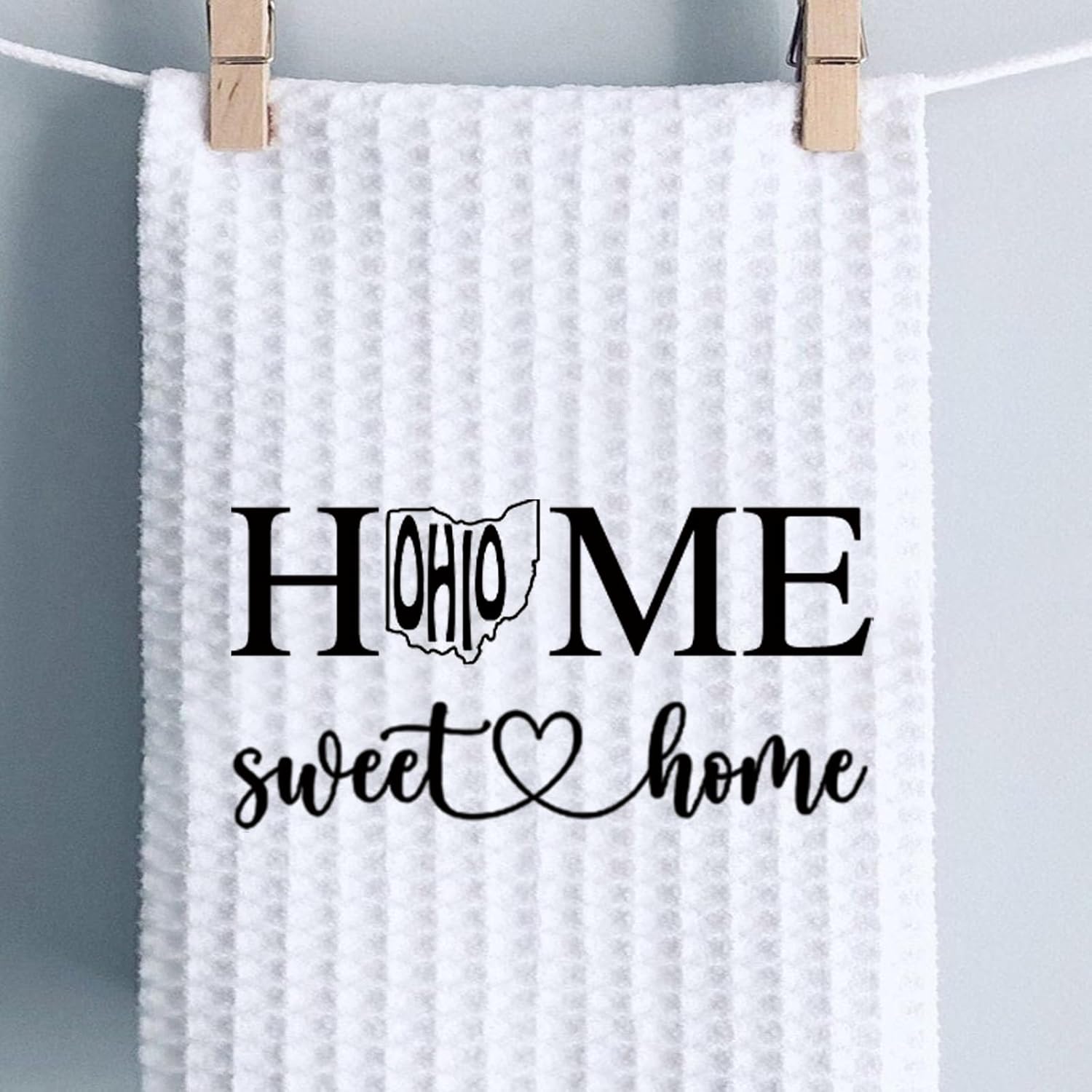PWHAOO Ohio State – Toalla de cocina para el hogar, dulce hogar, regalo de recuerdo de Ohio, regalo para amantes del estado de Ohio (Sweet Home Ohio
