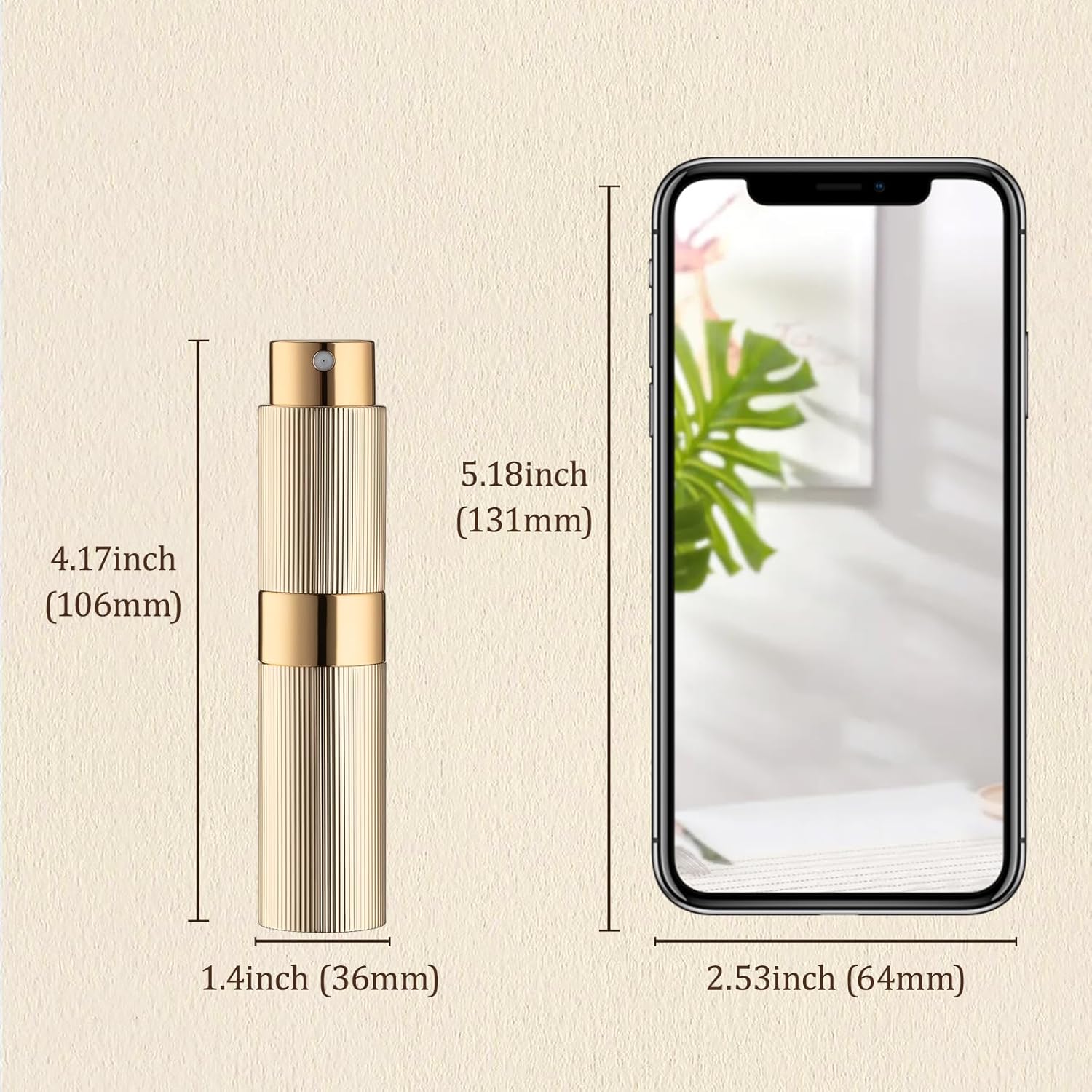 LISAPACK Botella atomizadora de perfume de 0.3 fl oz, 1 pulverizador de colonia de viaje recargable, mini dispensador de perfume portátil vacío