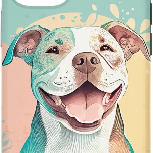 iPhone 14 Pit Bull Mom Dog Lover Colorido Artístico Pitbull Propietario Mujeres Caso iPhone 14 Pit Bull Mom Dog Lover Colorido Artístico Pitbull Propietario Mujeres Caso