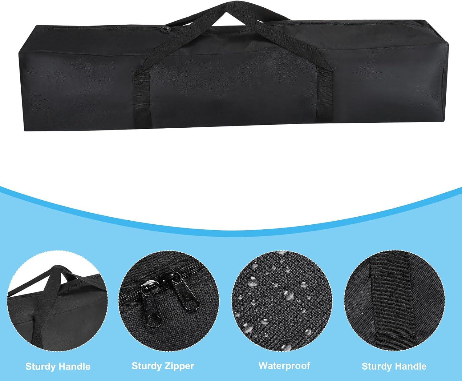 PATIKIL Bolsa de repuesto para silla de campamento de 47 pulgadas, paquete de 2 bolsas de transporte plegables de nailon, bolsa grande con