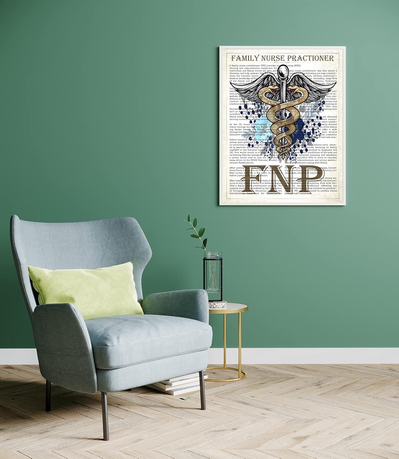 Family Nurse Practitioner Gift, FNP Gift, Nurse Present, Nursing School Graduation Gift Idea, Medical School, FNP Office Decor, Wall Art