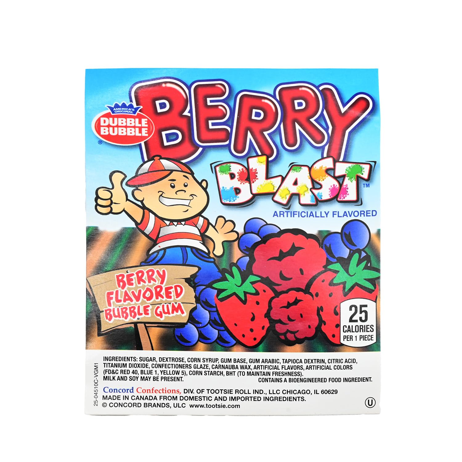 Candy Retailer Bolas de chicle de 34 de pulgada (Berry Blast, 1 Lb)