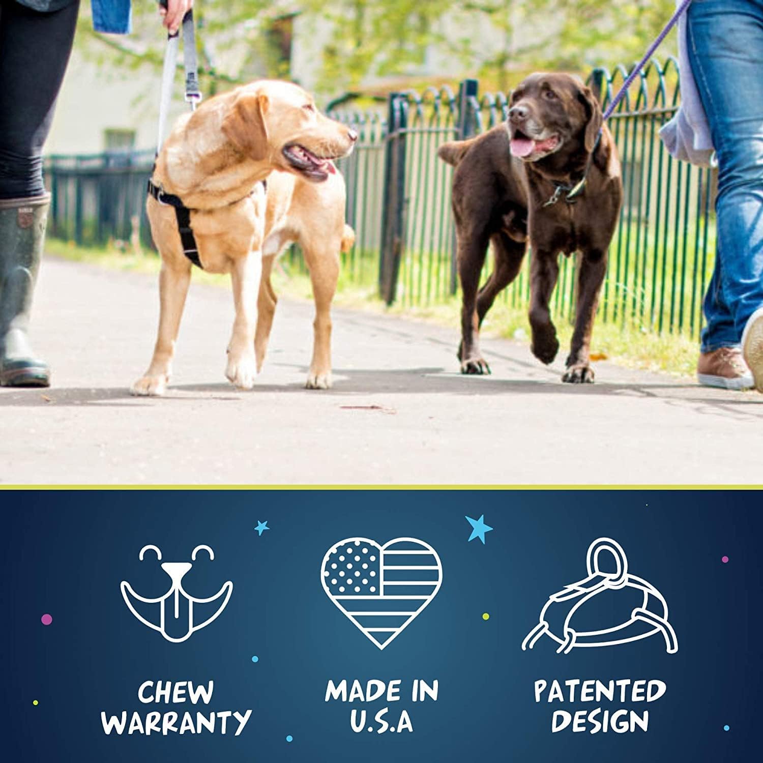 2 Hounds Design – Arnés para perro (libertad sin tirar), control ajustable, suave y cómodo para pasear perros fácilmente, para perros pequeños,