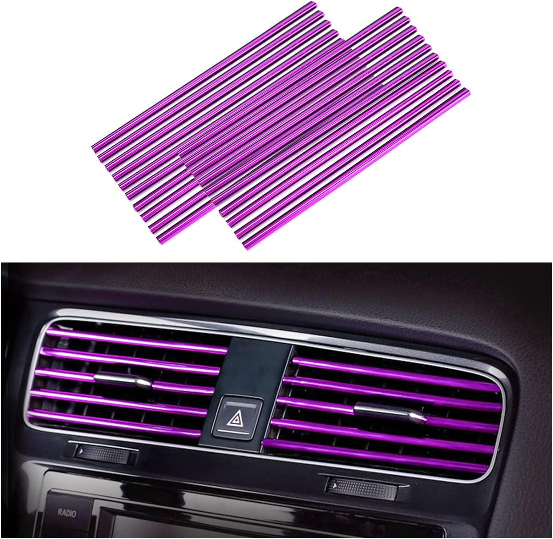 20 tiras de decoración de salida de aire acondicionado de automóvil, impermeables, accesorios flexibles para protección para ventilación de