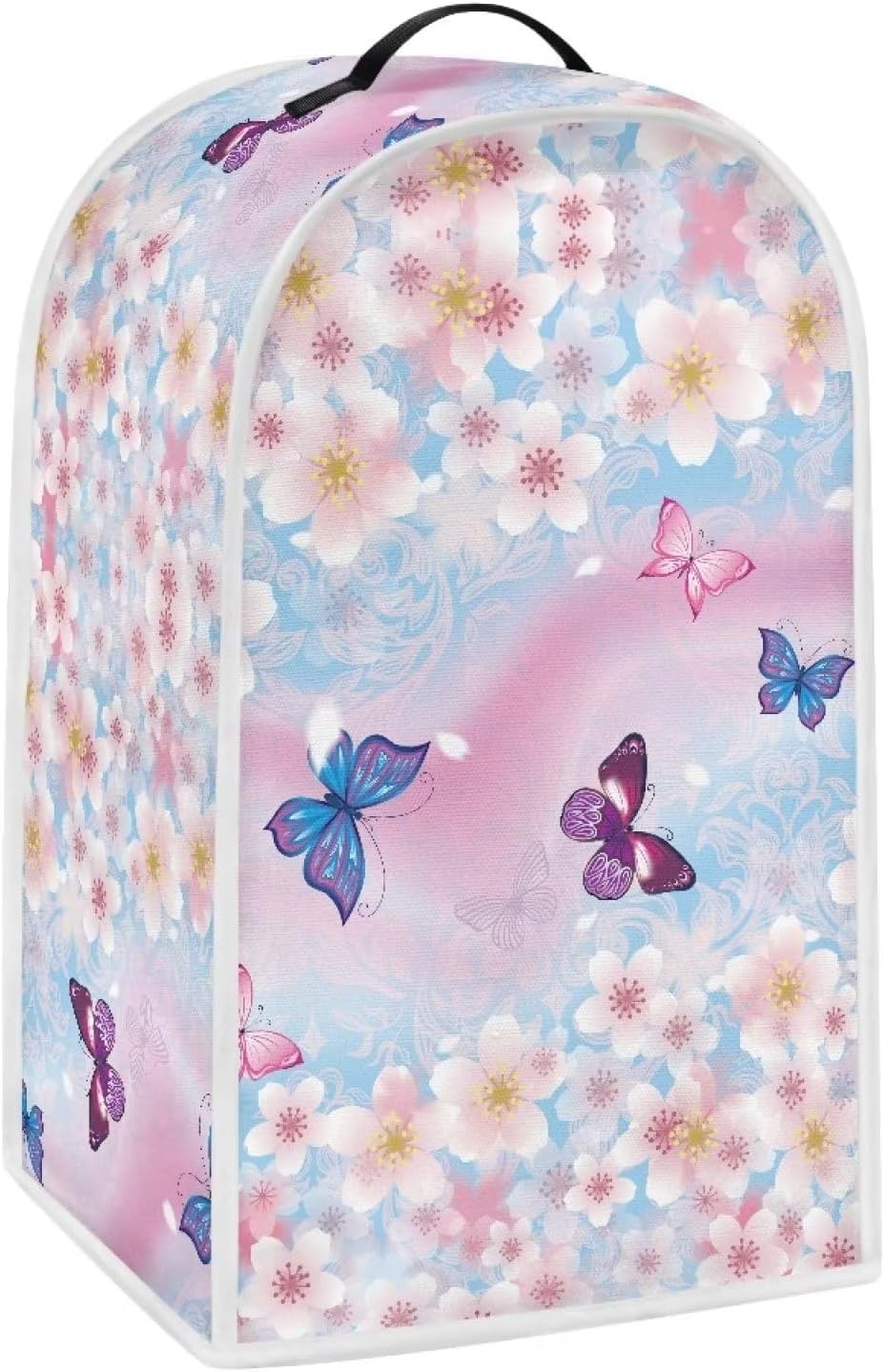 Blossoms – Funda acolchada para licuadora con diseño floral de mariposas para cocina, contra el polvo, huellas dactilares, protección fácil de