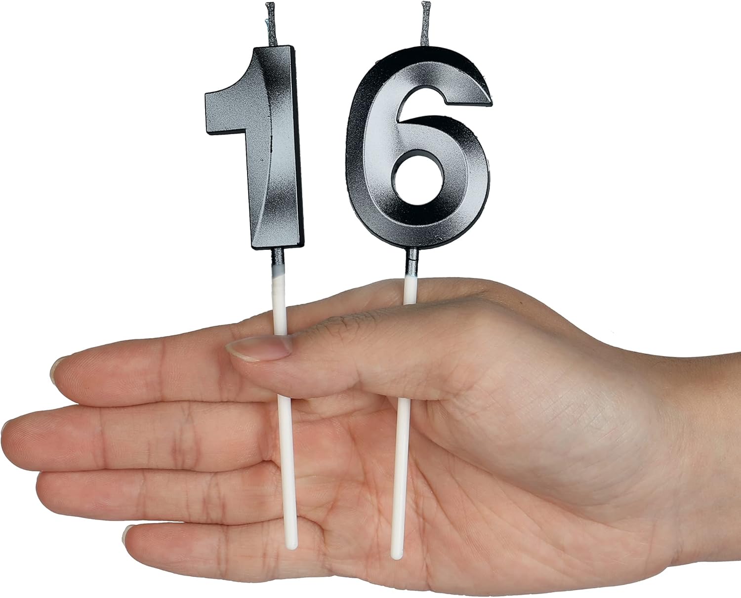Velas negras de cumpleaños 26 y 62 para pasteles, número 26 62 para decoración de tartas para fiestas, aniversarios, bodas, celebraciones