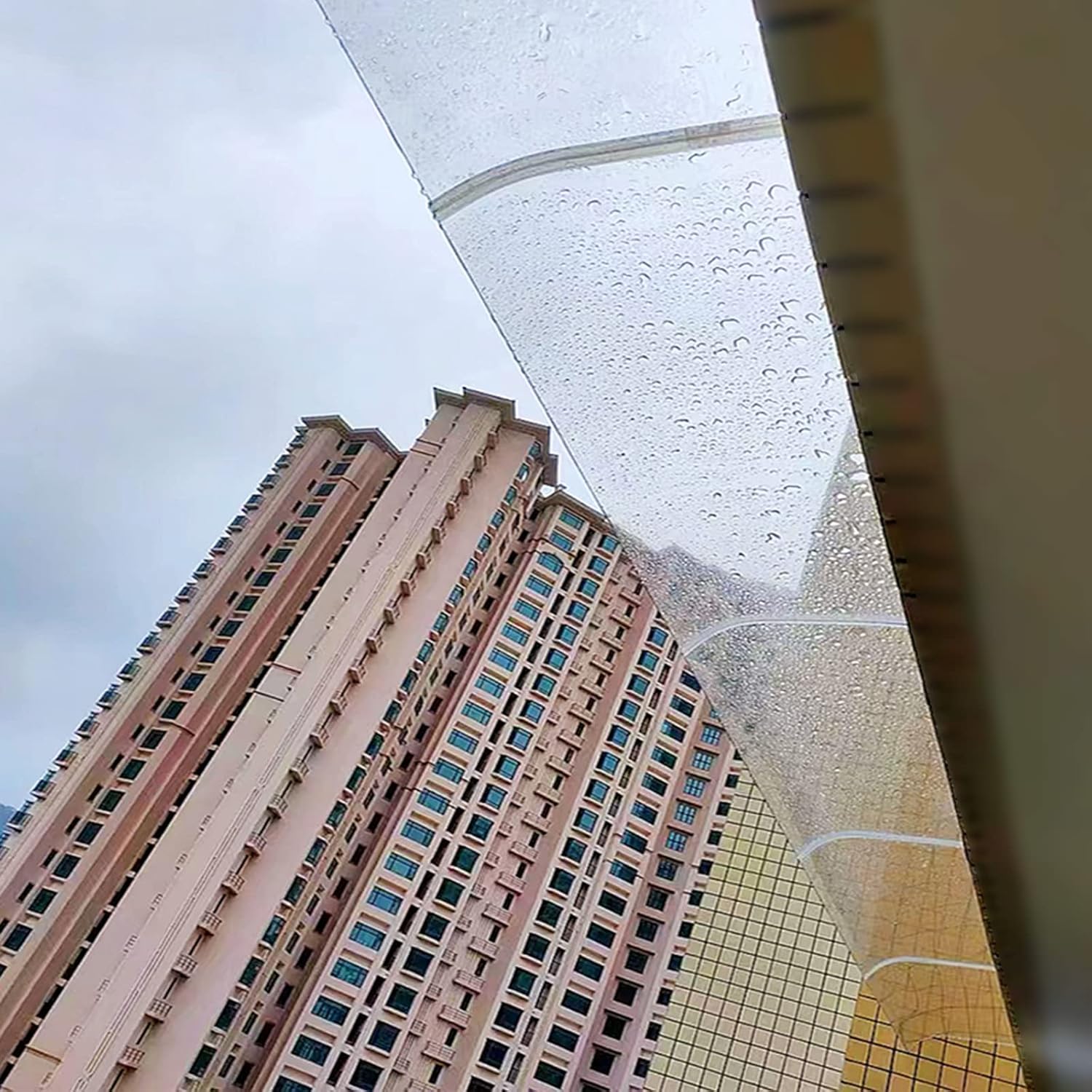Toldo invisible para ventana, toldo para puerta delantera, toldo de patio al aire libre, cubierta de policarbonato transparente, toldo de entrada,