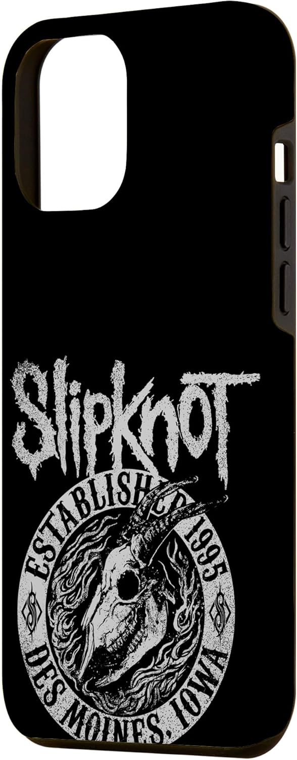 Funda negra oficial de Slipknot Goat Flames para iPhone 14 Pro Max
