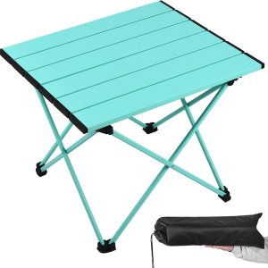 Grope Mesa de camping plegable pequeña con parte superior de aluminio, mesa de playa para arena con bolsa de transporte, perfecta para exteriores, Grope Mesa de camping plegable pequeña con parte superior de aluminio, mesa de playa para arena con bolsa de transporte, perfecta para exteriores,
