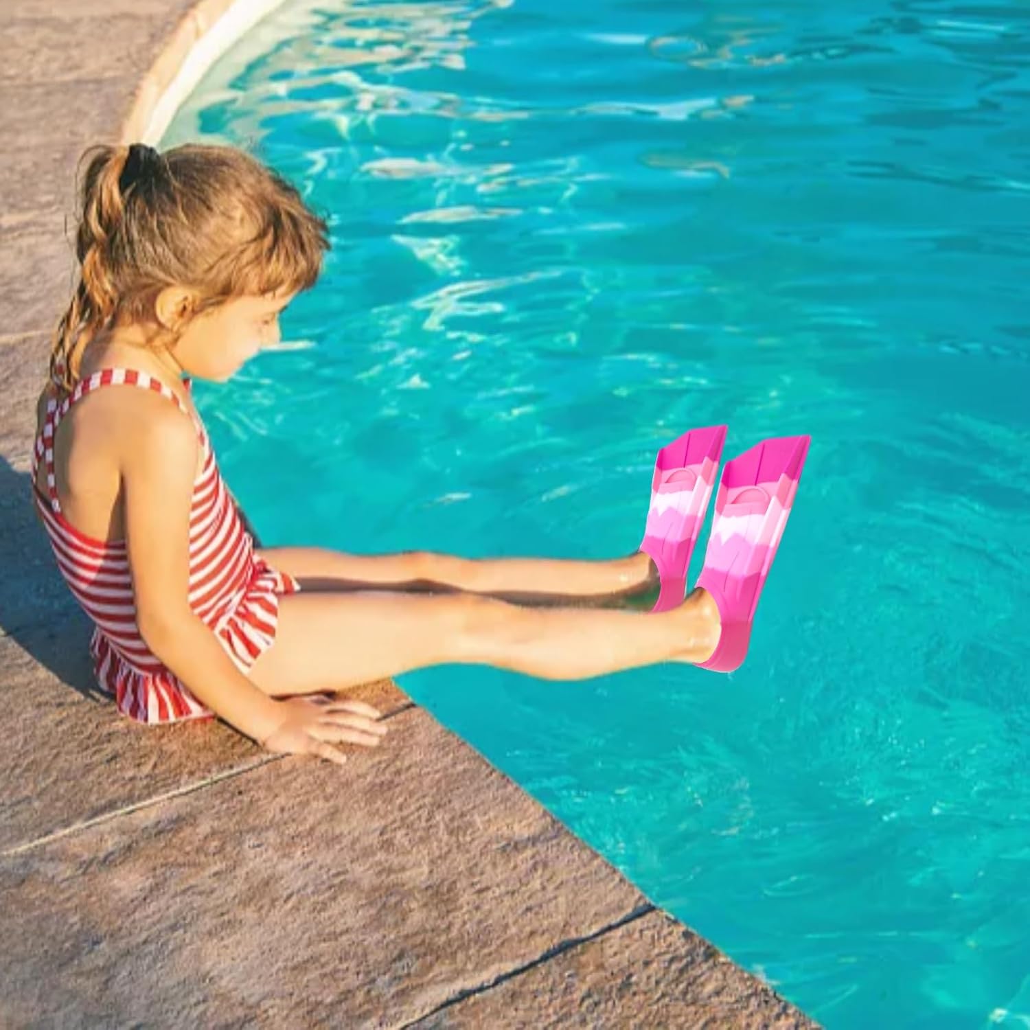 Gugmoy Aletas de natación para niños, cómodas aletas de silicona para nadar y bucear, tamaño adecuado para principiantes, niños, niñas, niños y