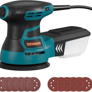 ROS01A Lijadora orbital, lijadora orbital aleatoria 3A, 6 velocidades variables, hasta 13000 rpm, 12 papeles de lija, almohadilla de lijado de 5 ROS01A Lijadora orbital, lijadora orbital aleatoria 3A, 6 velocidades variables, hasta 13000 rpm, 12 papeles de lija, almohadilla de lijado de 5