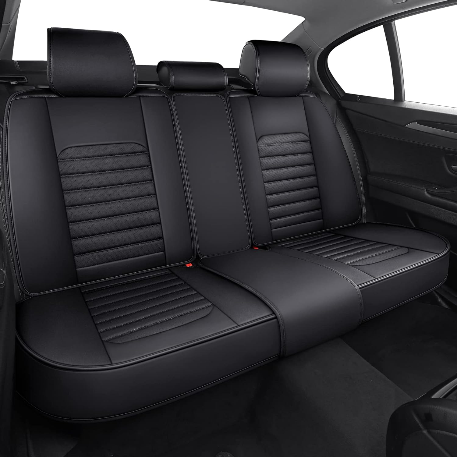 Aierxuan – Juego completo de fundas de asiento de cuero impermeable, universales, para Toyota, Corolla, Honda, Civic, Accord, Nissan, Altima,