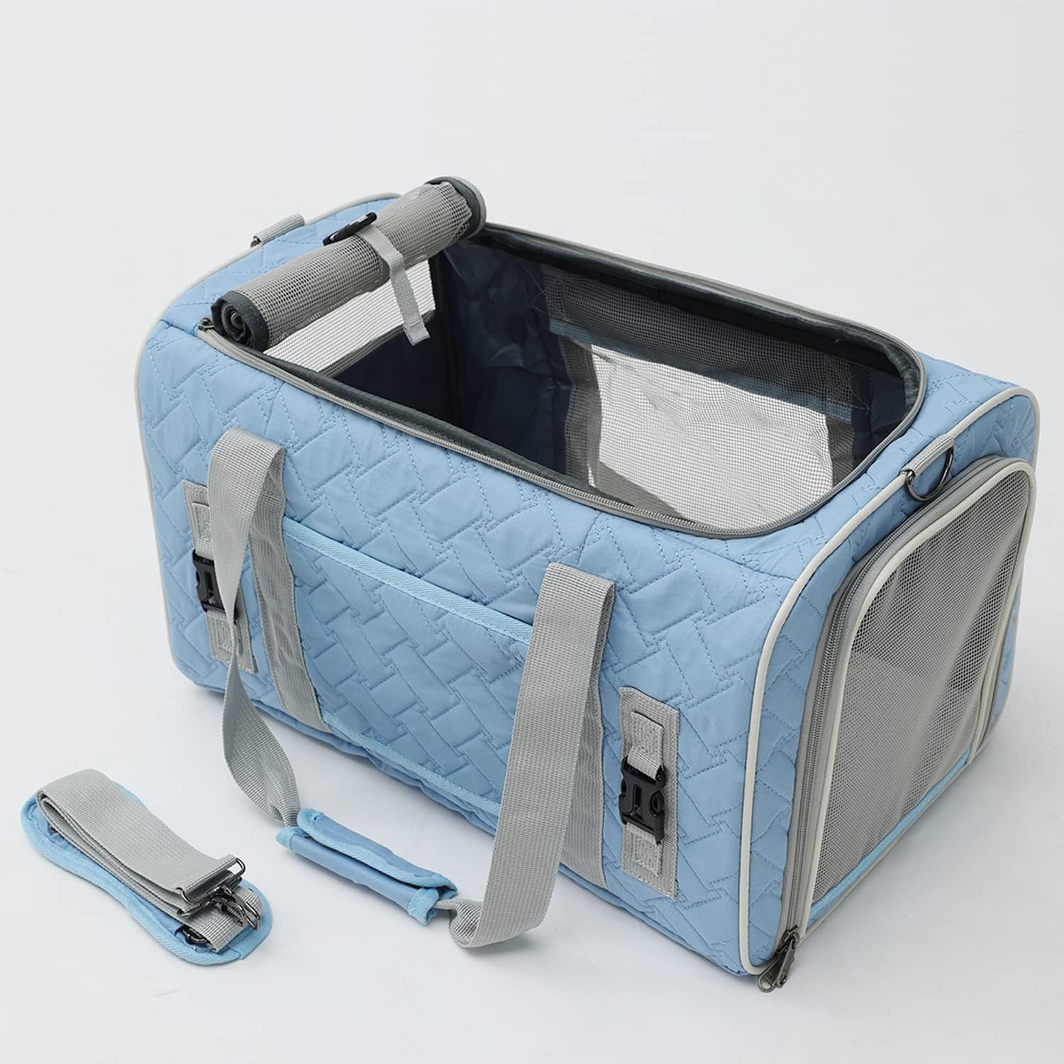 HSC – Transportador de mascotas para gatos, bolsa acolchada de cara suave para mascotas, funda de equipaje temporal, para viajes, al aire libre, ir