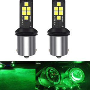 SOCAL-LED LIGHTING 1156 BA15s Bombilla LED de señal de giro verde avanzada 3030 SMD brillante colorido DRL lámpara de freno luz trasera SOCAL-LED LIGHTING 1156 BA15s Bombilla LED de señal de giro verde avanzada 3030 SMD brillante colorido DRL lámpara de freno luz trasera