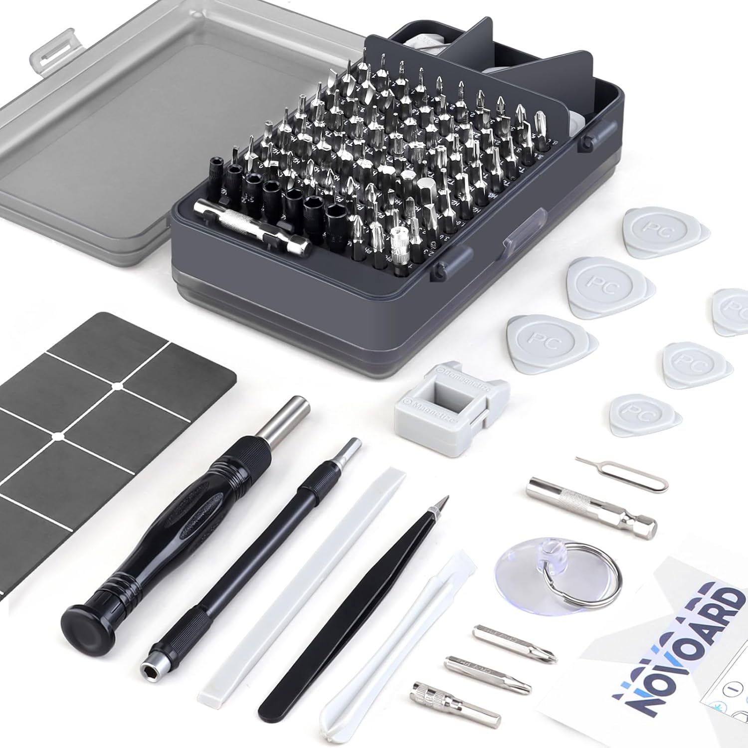 Juego de destornilladores de precisión, destornillador electrónico con 101 puntas de destornillador magnético, kit de herramientas de reparación de