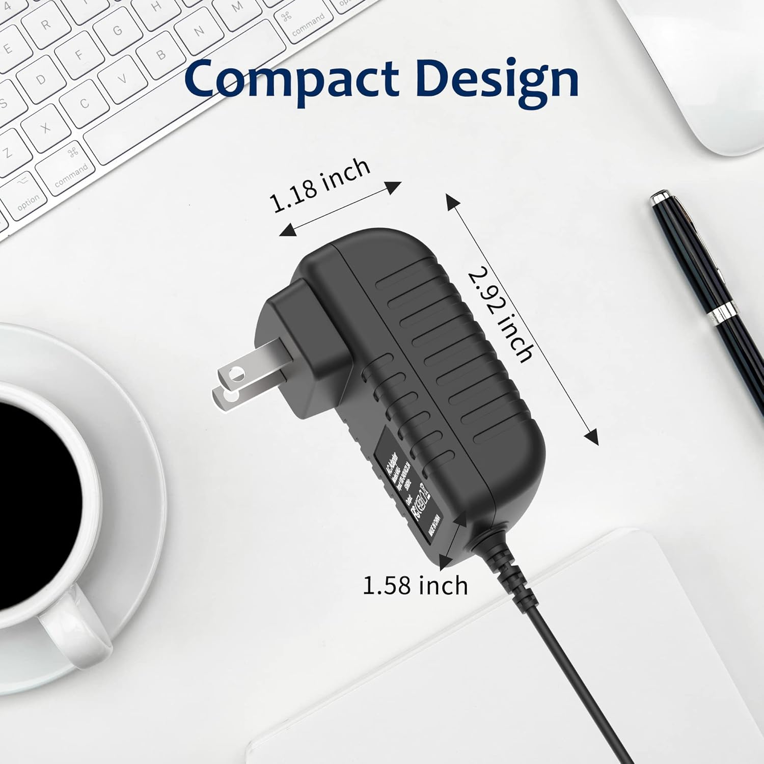 Hustery – Cargador adaptador de corriente alterna de 12 V compatible con Western Digital WD1600C032 HDD, cable de fuente de alimentación PSU