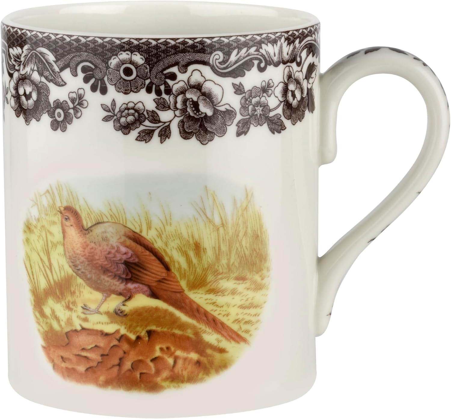 Spode Taza Woodland, faisán, 16 onzas, taza de café con asa para bebidas calientes, ideal para té, chocolate caliente y otras bebidas calientes,