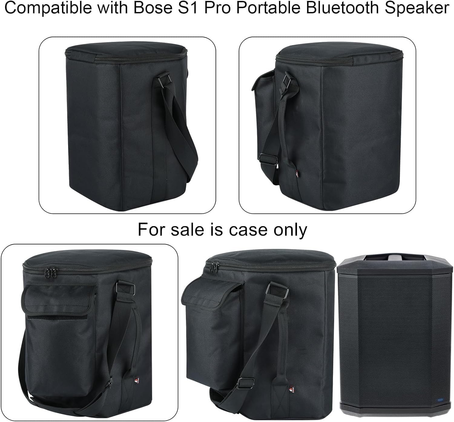 TXEsign Estuche de transporte de viaje para Bose S1 ProBose S1 Pro+, funda deslizante con correa para el hombro y bolsillo para accesorios, soporte