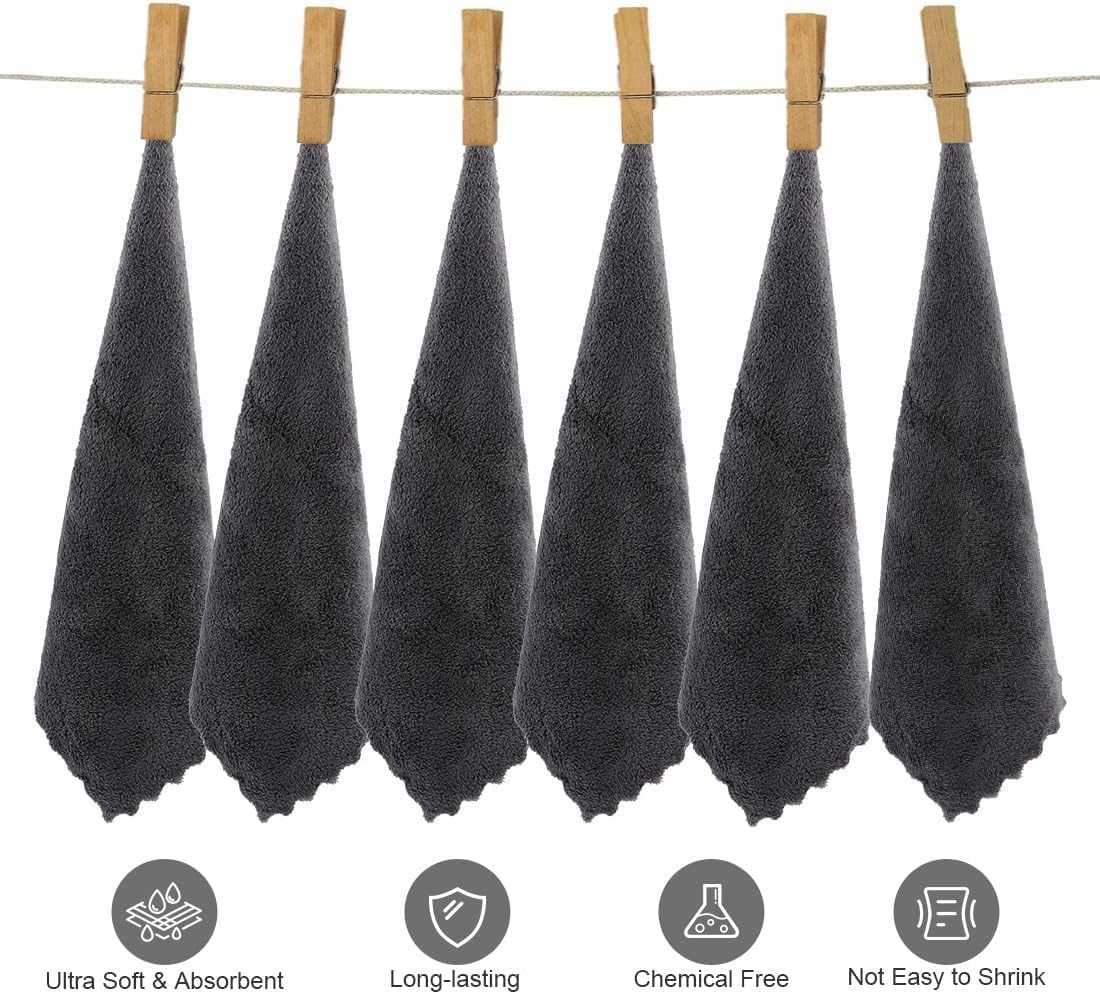 Orighty Paquete de 12 paños de microfibra ultrasuaves de 12 x 12 pulgadas, absorbentes y de secado rápido, paños de lavado multiusos para baño,
