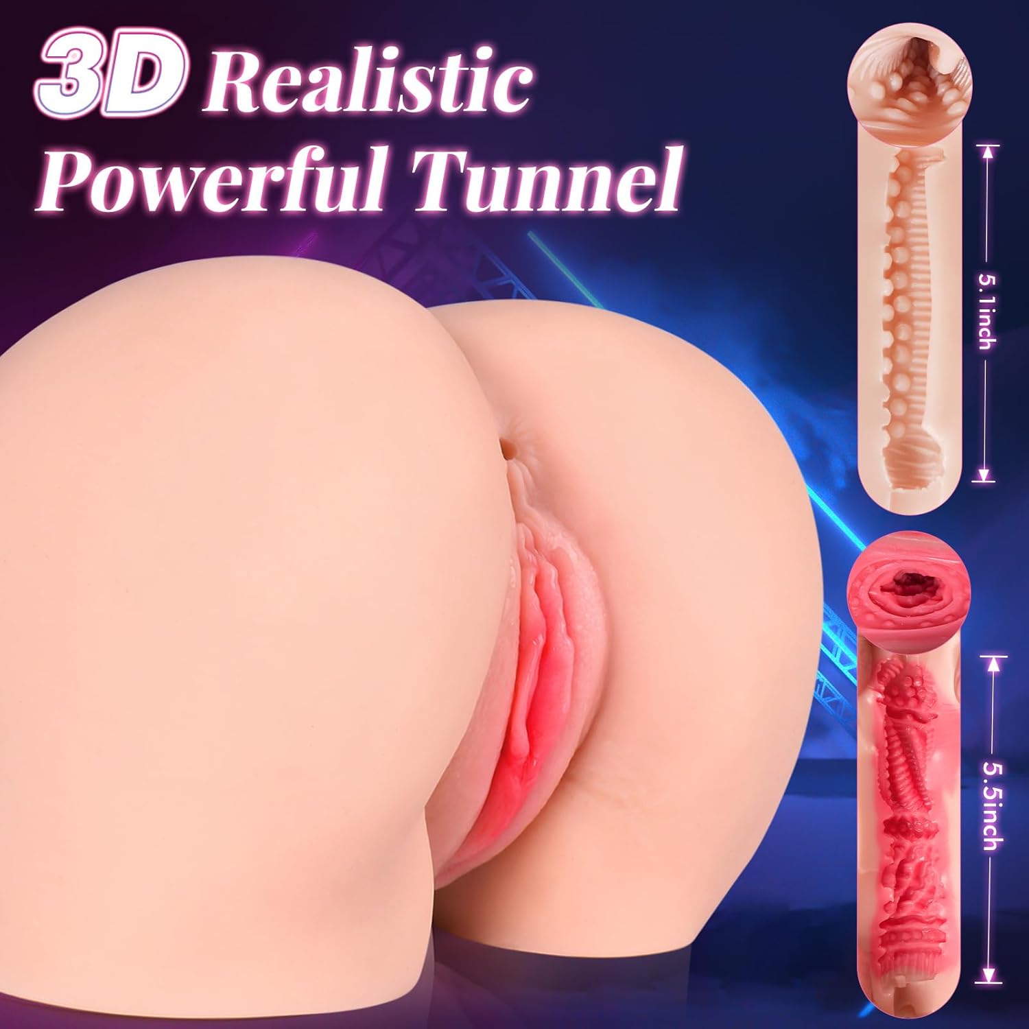 Muñeca sexual vibratoria de 11 libras, juguetes sexuales masculinos  Juguetes para adultos con 10 modos de vibración, masturbador masculino