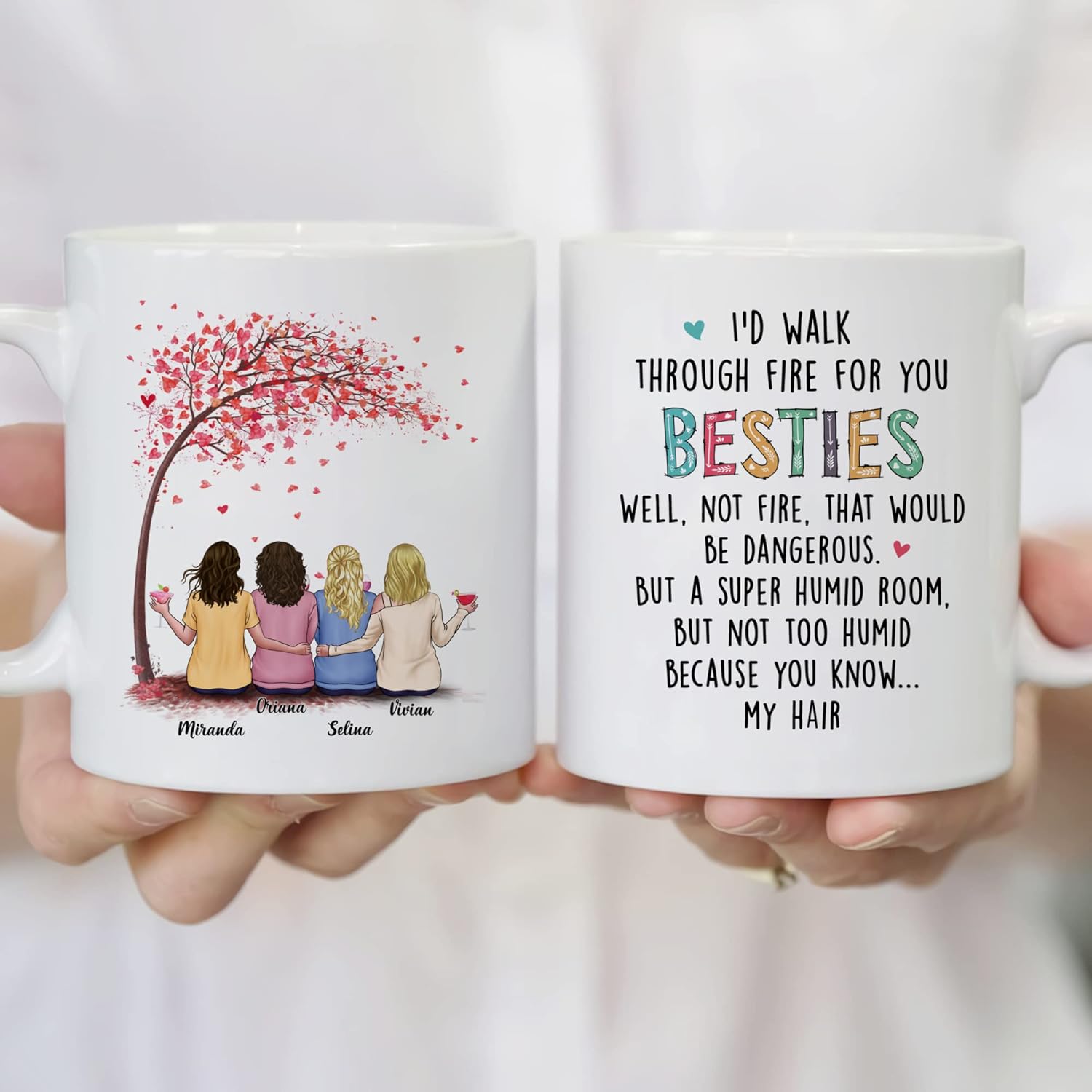 Gossby Taza personalizada para mejor amiga, regalo personalizado para mujeres con diseños, nombres, cumpleaños, regalo de taza de Navidad para