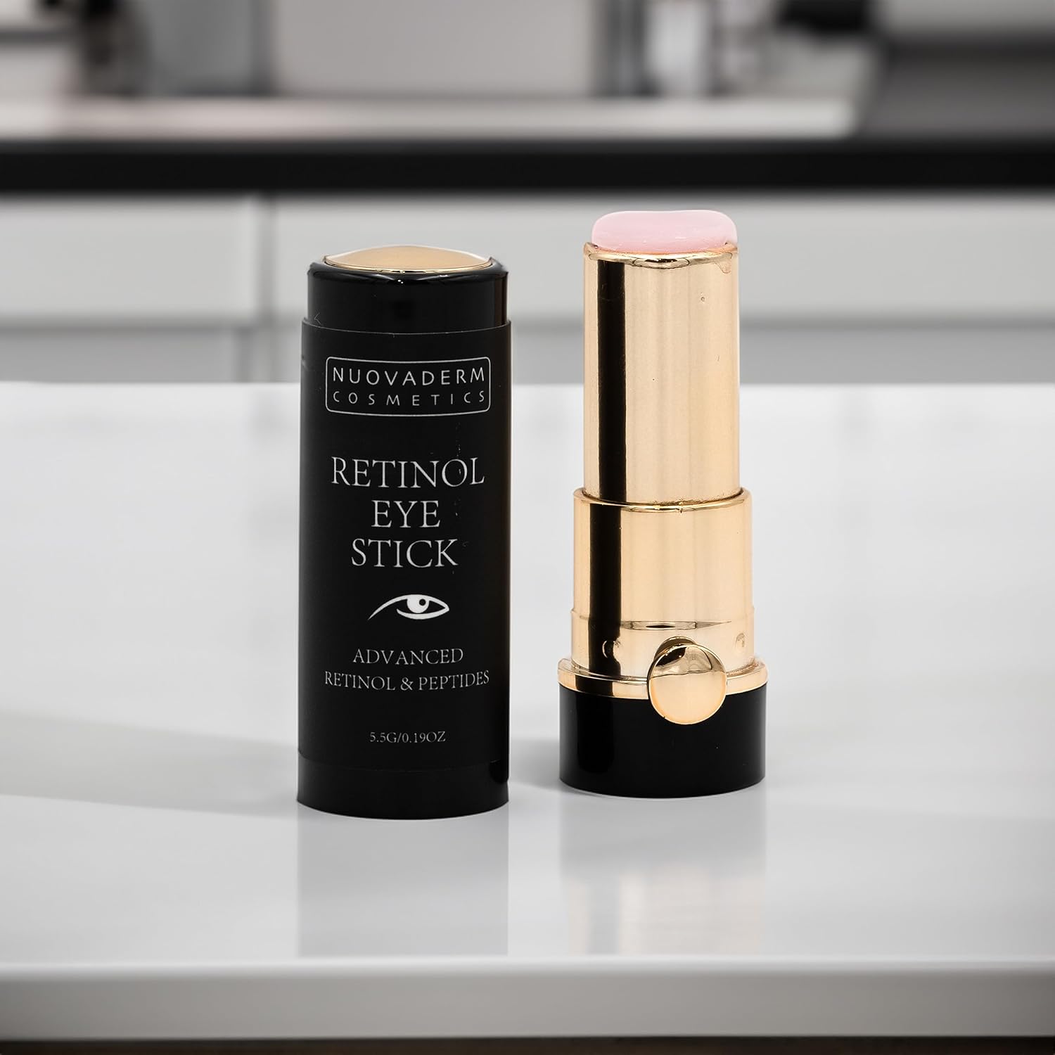 SLT – Lápiz de ojos con retinol, crema iluminadora para ojos + péptidos, cuidado de la piel para líneas finas, arrugas, ojeras e hinchazón, gel