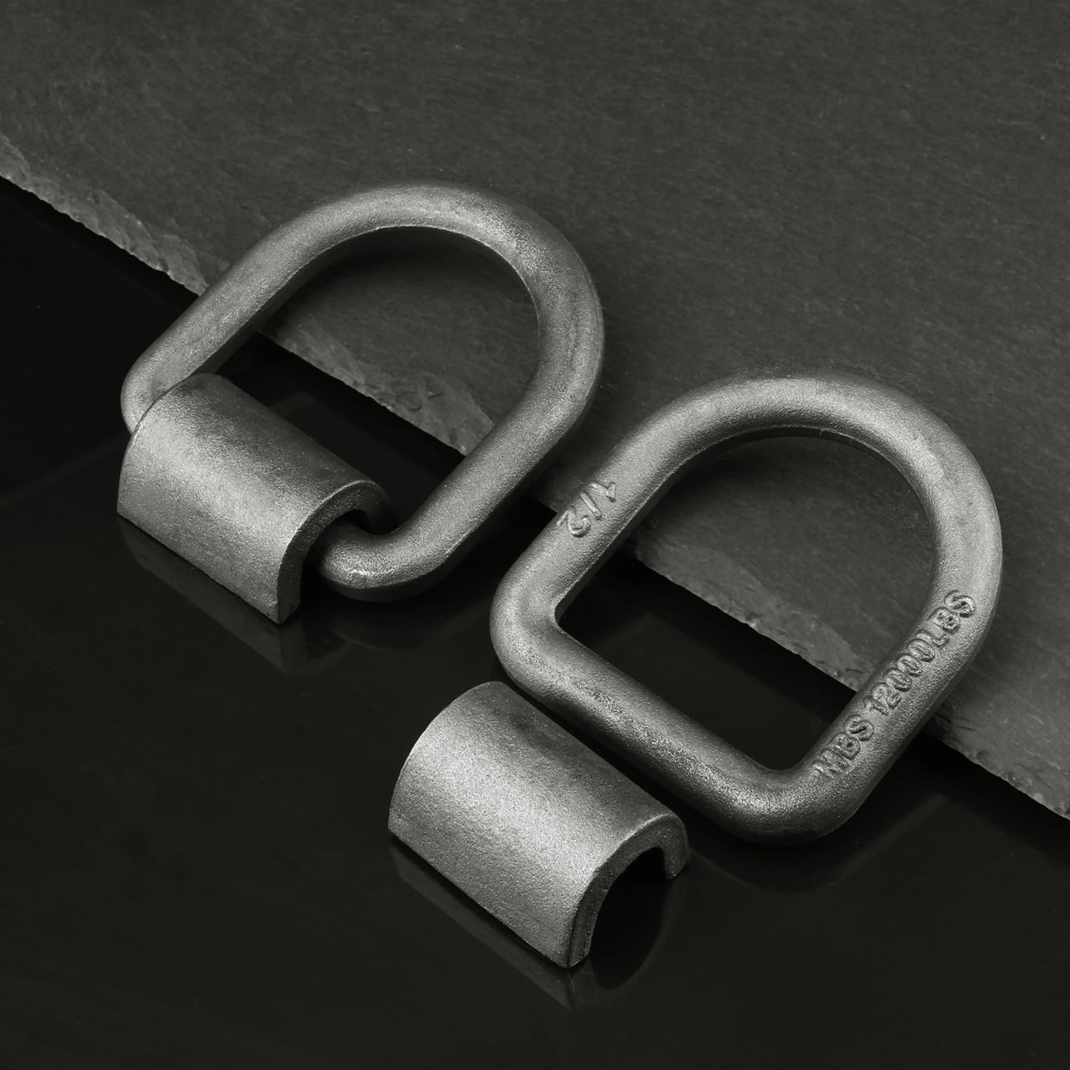 Paquete de 6 anillos de soldadura de 12 pulgada en D, anclaje de anillo en D para remolques para asegurar cuatrimotos, vehículos utilitarios,