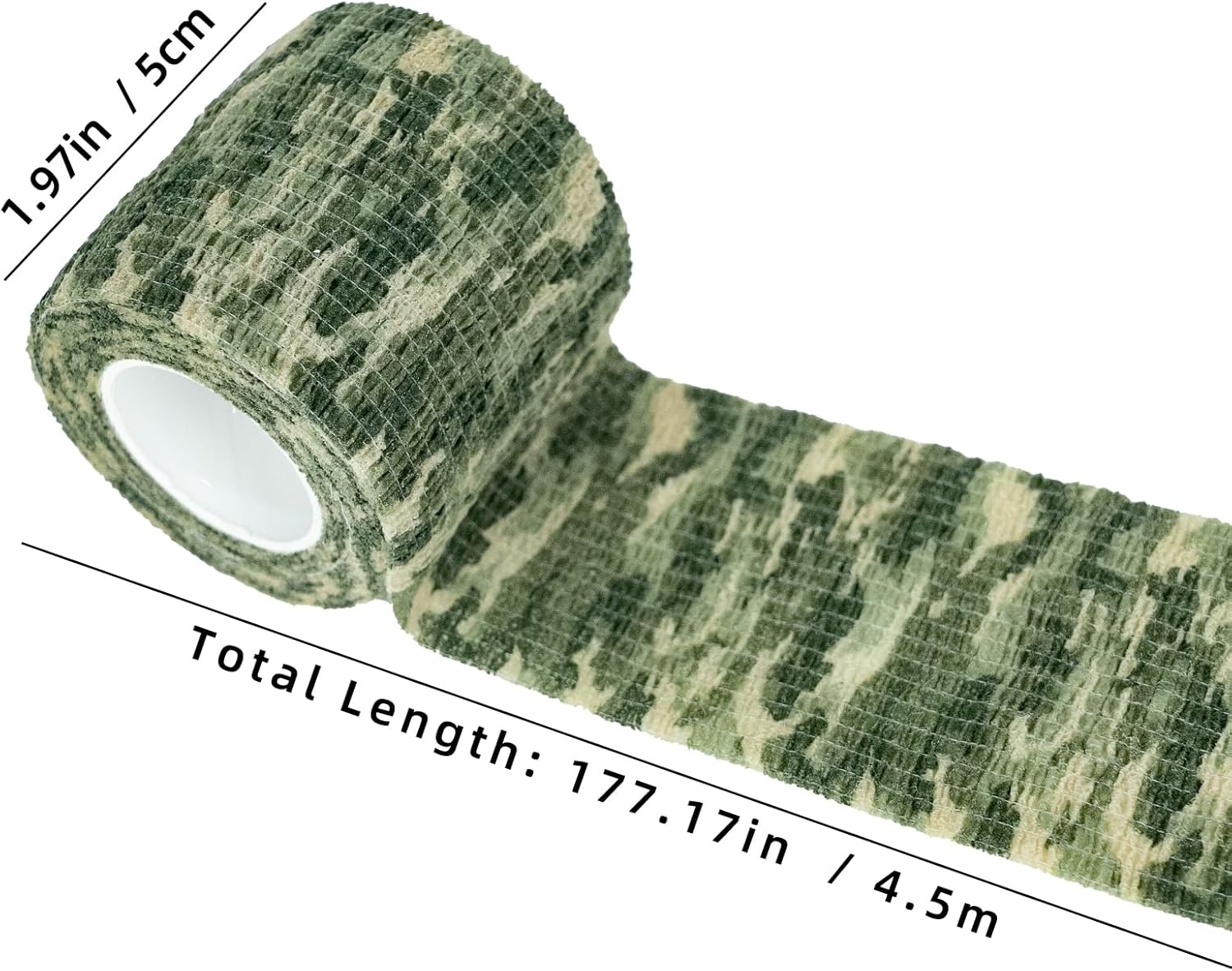 LOOGU Cinta adhesiva de camuflaje con forma de camuflaje no tejida para linterna de cámara (2.0 pulgadas x 14.76 pies)
