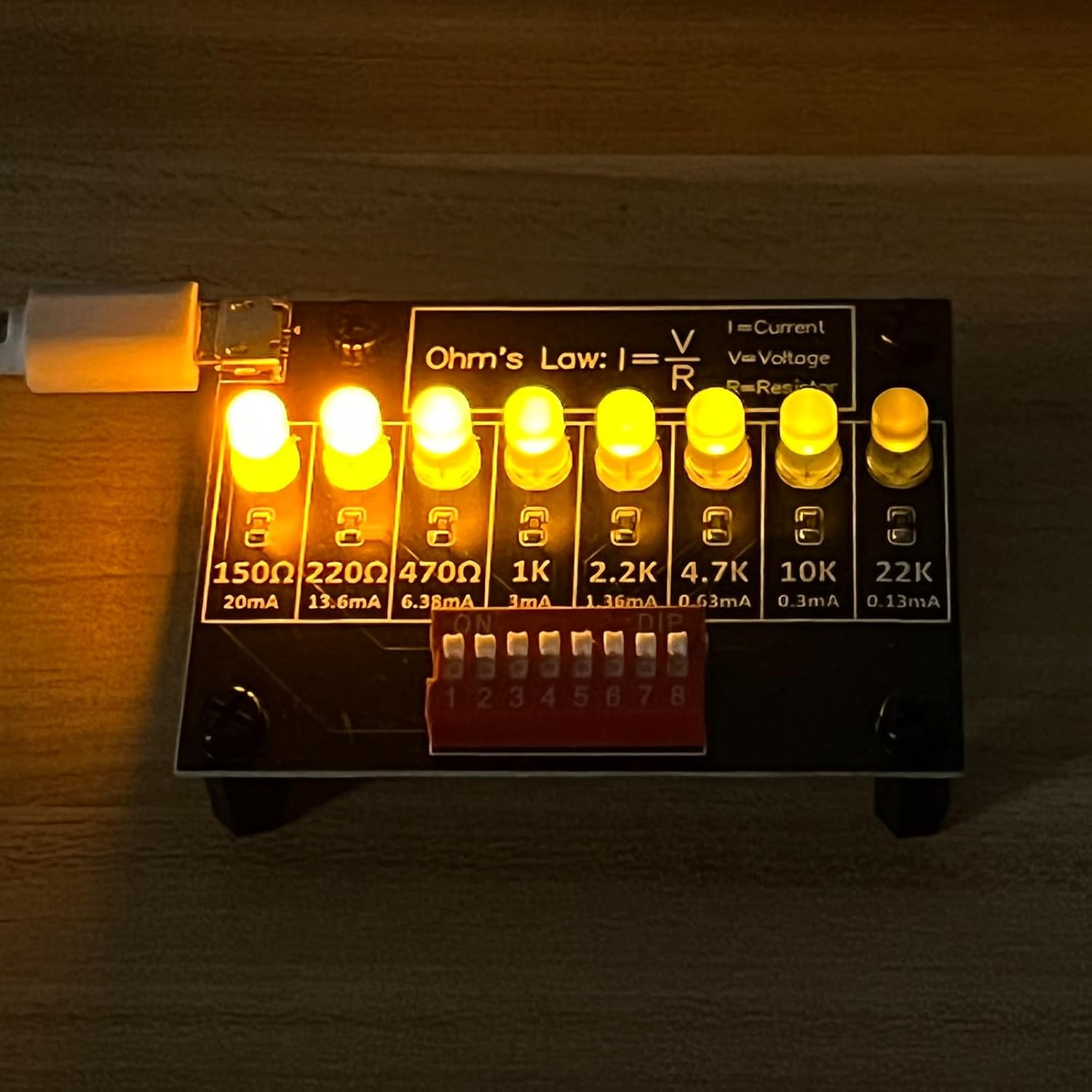 Kit de práctica de soldadura DIY Práctica Circuito Electrónico Proyecto Resistor Tablero de Aprendizaje