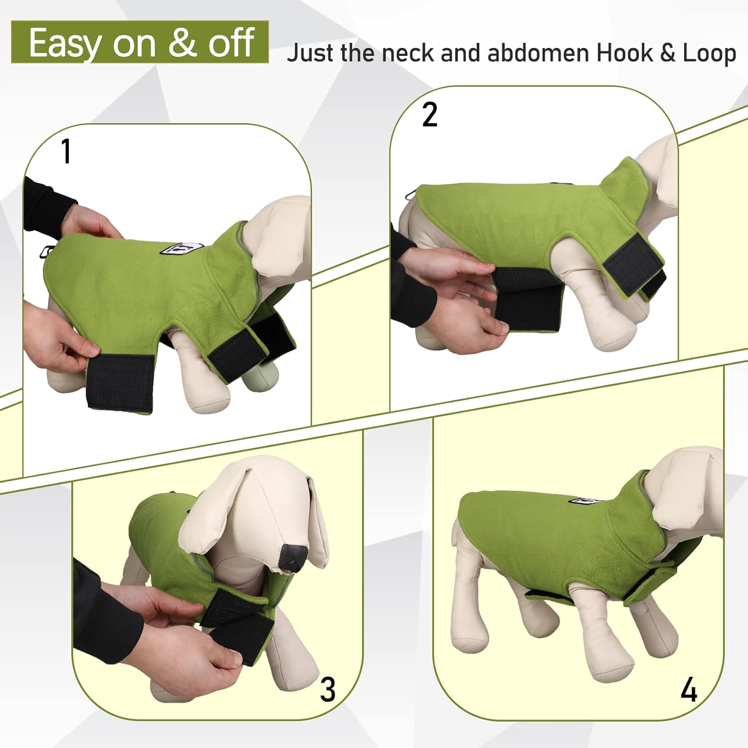 DENTRUN – Abrigo de forro polar para perros en invierno resistente al viento chaqueta reflectante para mascota chaleco para perro para razas de
