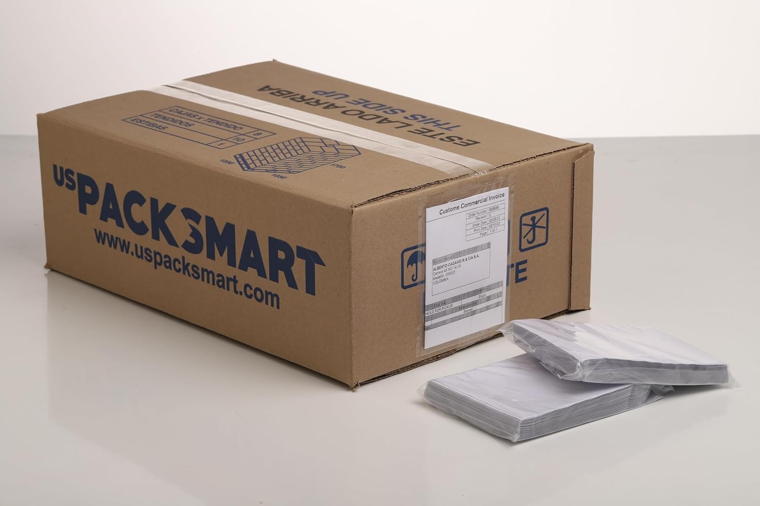USPACKSMART 200 unidades, 4.5 x 5.5 pulgadas, sobres transparentes para etiquetas de envío, adhesivo resistente, ideal para etiquetas, facturas y