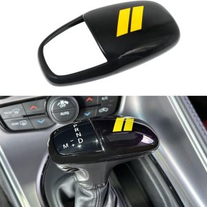 Pomo de la palanca de cambios para Dodge Charger Challenger Durango 2015-2021 2022 2023 Accesorios ABS Interior de palanca de cambios Protector de Pomo de la palanca de cambios para Dodge Charger Challenger Durango 2015-2021 2022 2023 Accesorios ABS Interior de palanca de cambios Protector de