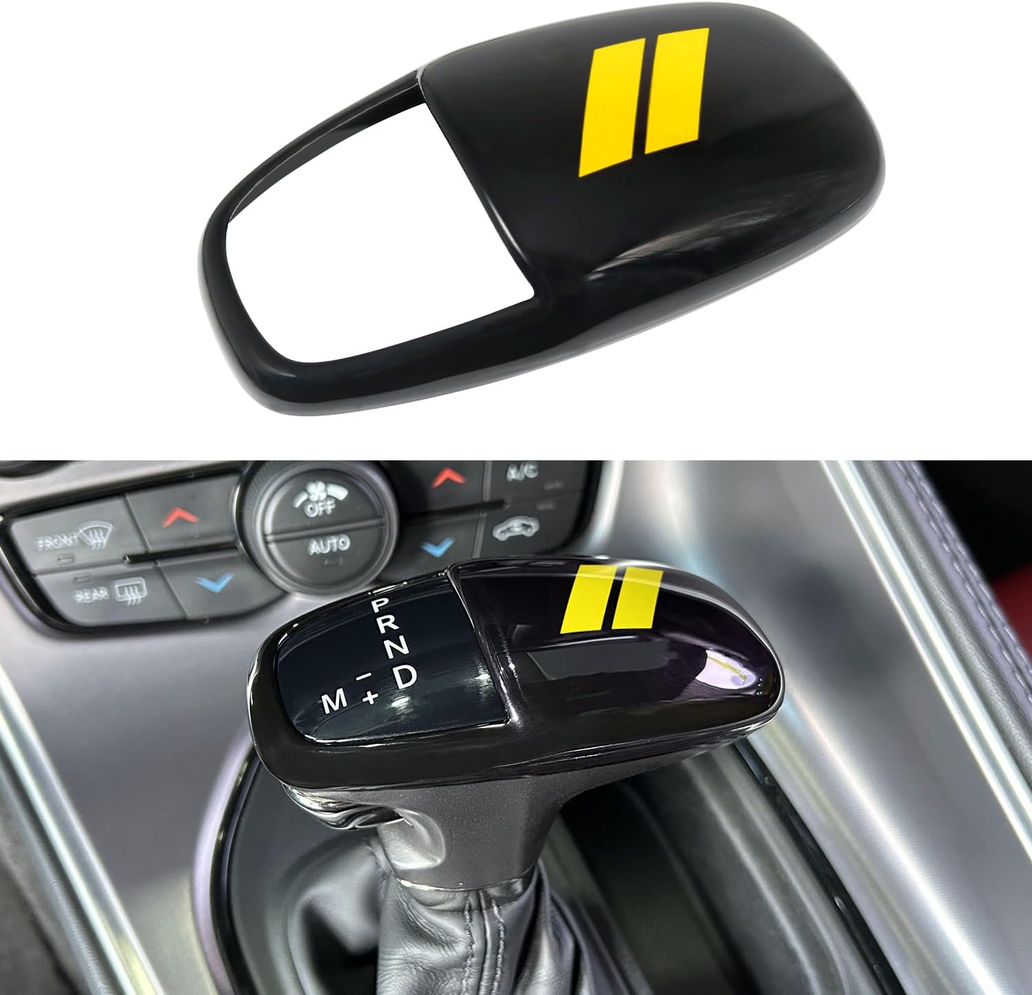 Pomo de la palanca de cambios para Dodge Charger Challenger Durango 2015-2021 2022 2023 Accesorios ABS Interior de palanca de cambios Protector de