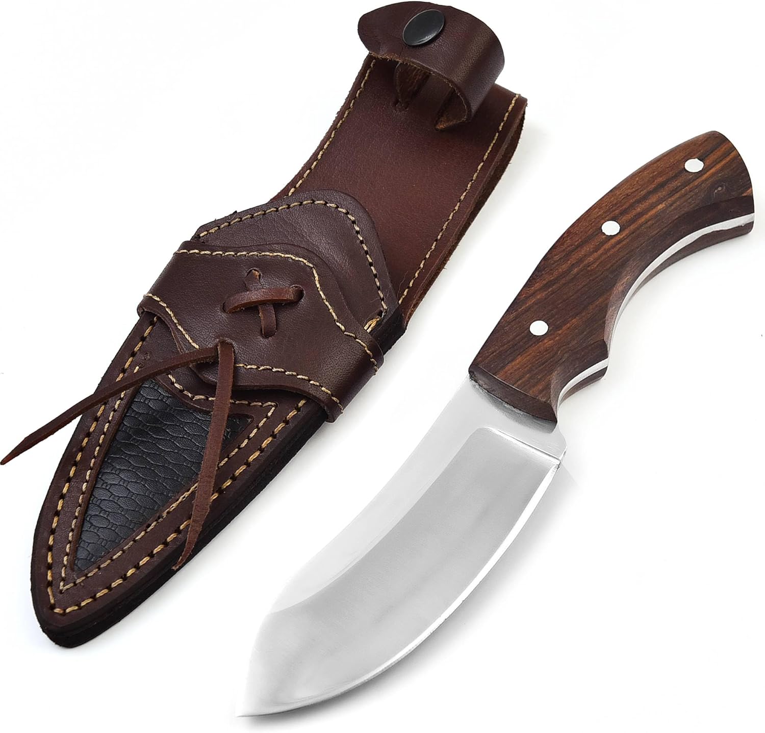 Nessmuk – Cuchillo de caza de hoja fija de 8.75 pulgadas, cuchillo de caza de supervivencia al aire libre, cuchillo de campamento, cuchillo de
