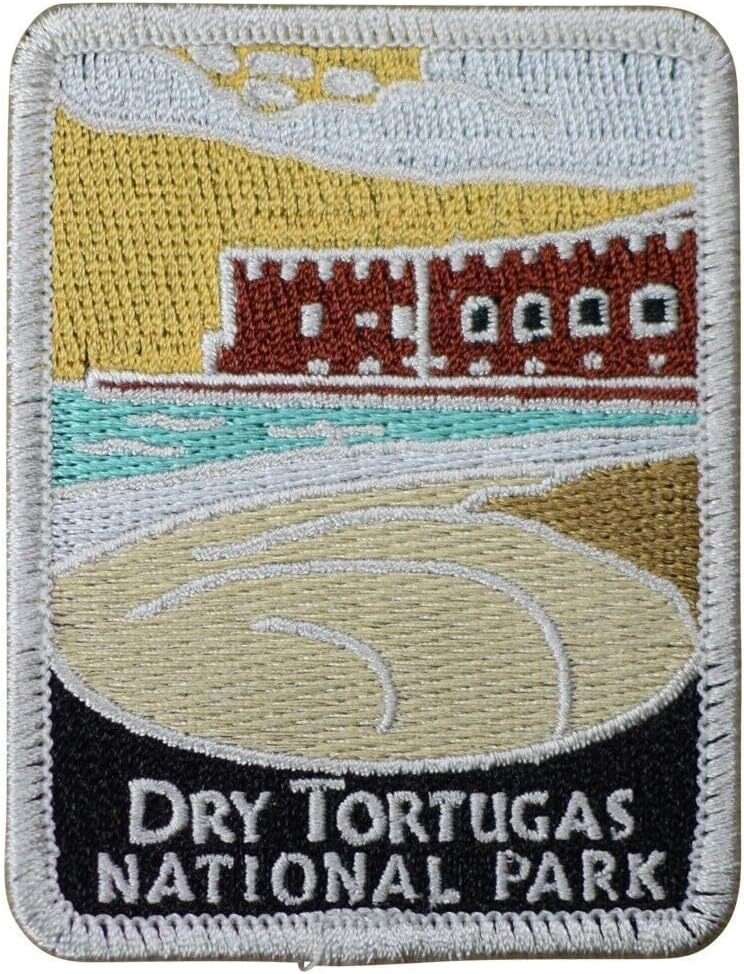 Parche de Parque Nacional Dry Tortugas Fort Jefferson, insignia de Florida de 3 pulgadas (planchado)
