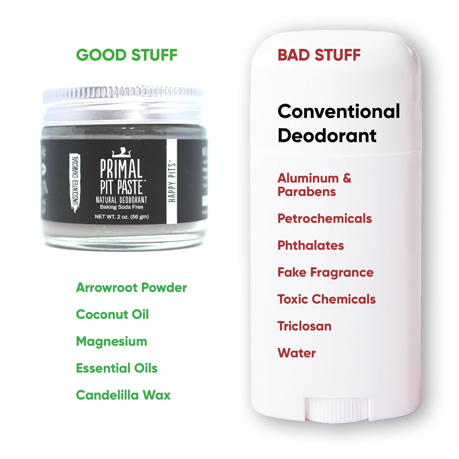 Tarro de desodorante natural, sin bicarbonato de sodio, desodorante natural para mujeres, hombres y adolescentes en un frasco, sin aluminio,
