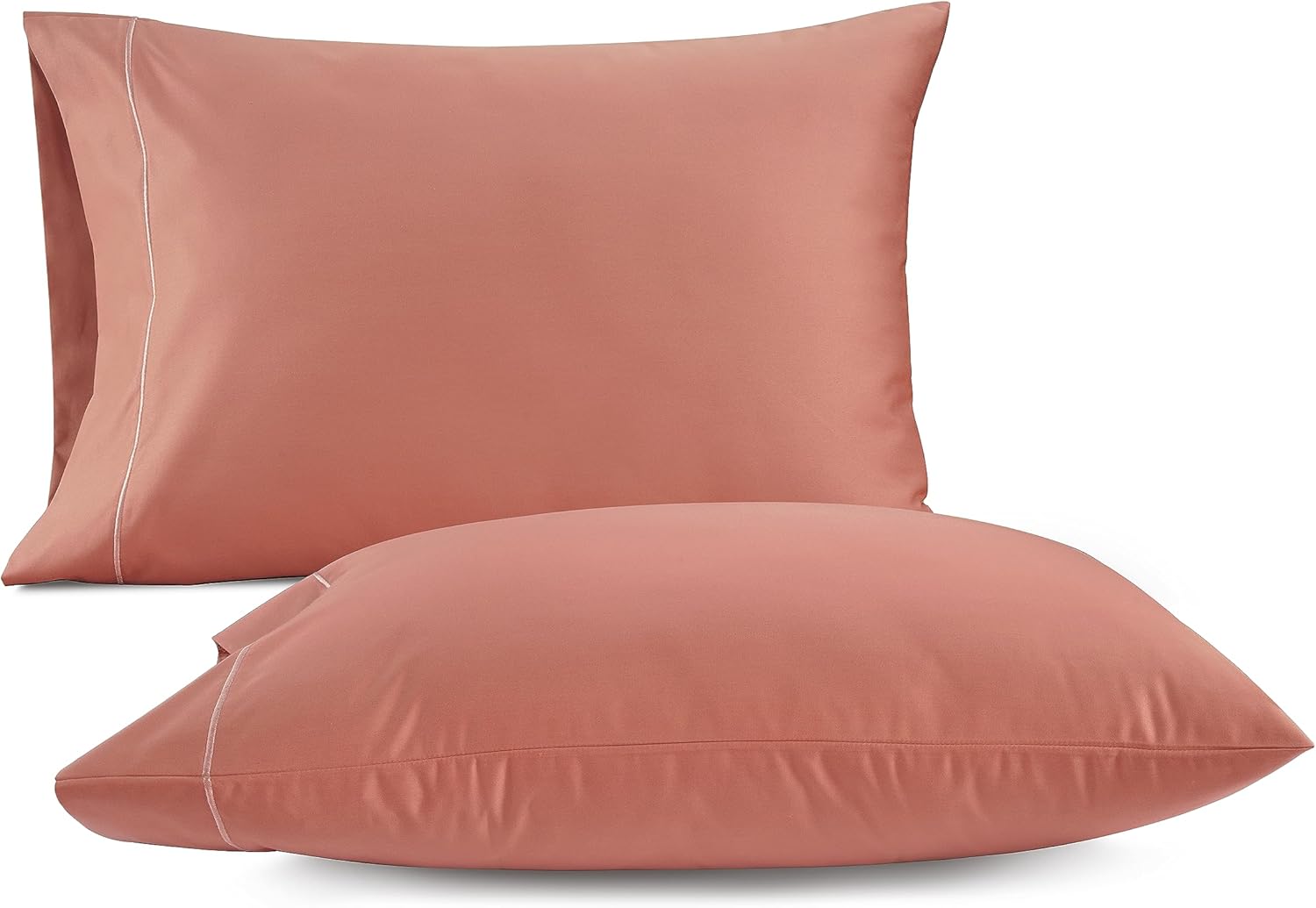 LANE LINEN Juego de 2 fundas de almohada 100% de algodón egipcio, fundas de almohada de tamaño estándar, se adaptan a almohadas estándar y Queen,