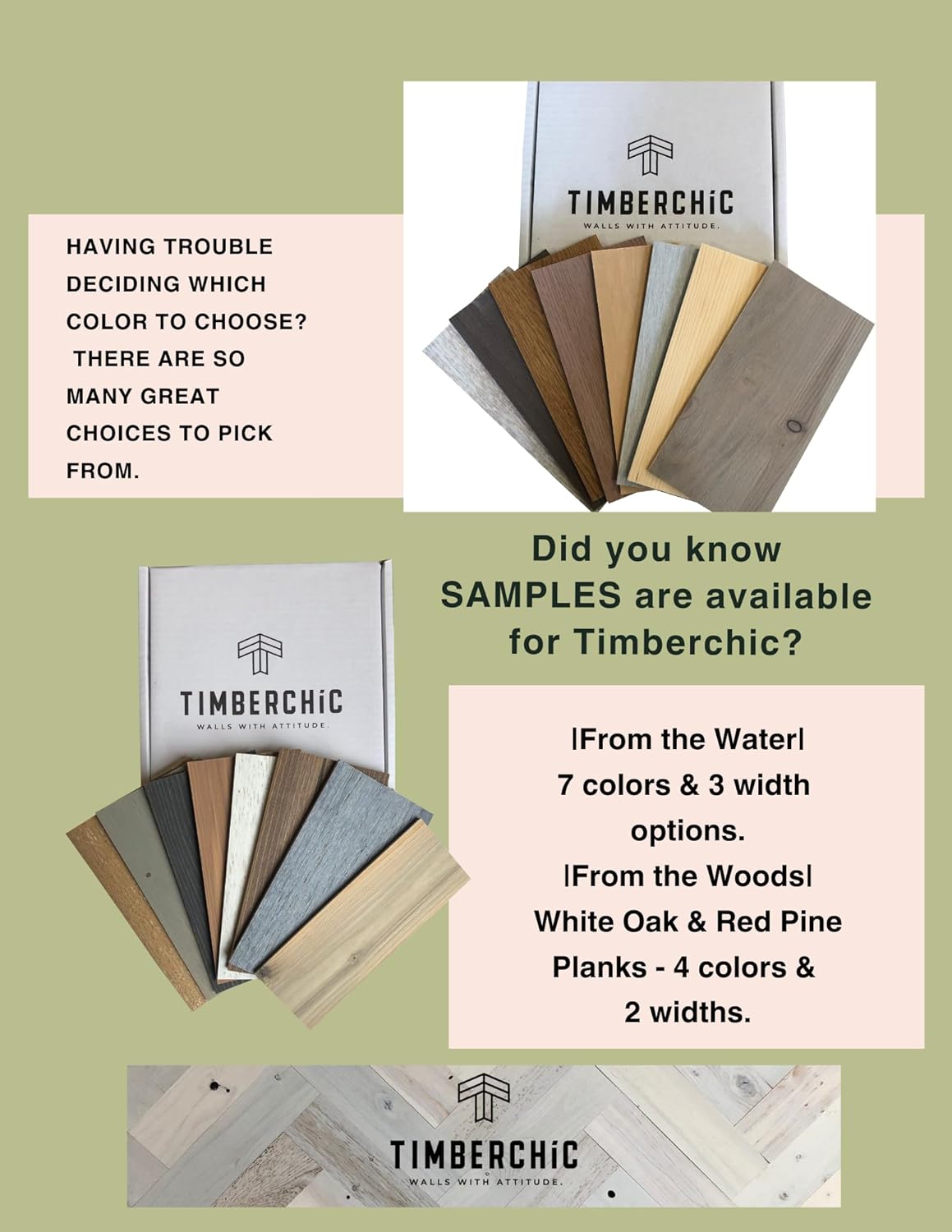Timberchic Tablas de madera de río reciclada para pared, aplicación fácil, solo pelar y pegar.