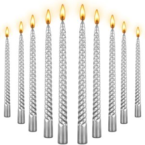 Juego de 12 velas cónicas en espiral de 10 pulgadas de alto, 8 horas, sin sabor y sin humo, velas largas, velas altas, cena en casa, fiesta, boda, Juego de 12 velas cónicas en espiral de 10 pulgadas de alto, 8 horas, sin sabor y sin humo, velas largas, velas altas, cena en casa, fiesta, boda,