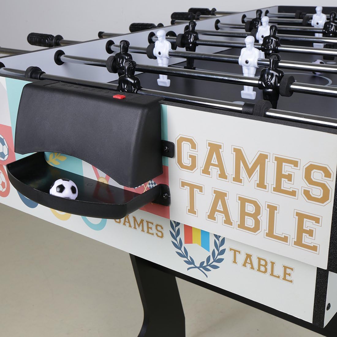 Mesa de juego combinada 4 en 1 multifunción, mesa de futbolín de fútbol, mesa de billar, mesa de hockey de aire, mesa de tenis de mesa con patas